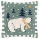 image 2 of Furn Polar Bear Tufted Cushion | Blue | Frosty Blue