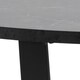 image 9 of Amble Round Dining Table with Black Marble Melamine Top & Black Legs