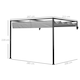 image 7 of Outsunny 2 x 3(m) Wall Mounted Pergola with Retractable Roof, Dark Grey