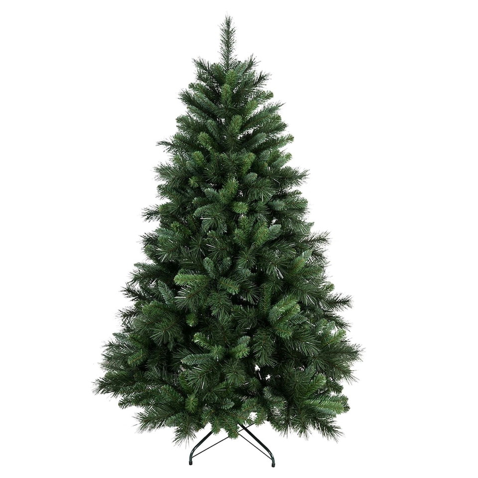 image 1 of Charles Bentley 6ft Faux Nordic Spruce Hinged Christmas Tree Easy Assembly Green