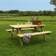 image 4 of Charles Bentley British Made Superior Wooden Rectangular Picnic Table FCS Certified
