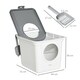 image 4 of PawHut Cat Litter Tray Pet Litter Box w/ Front Entrance, Top Exit, Scoop - White