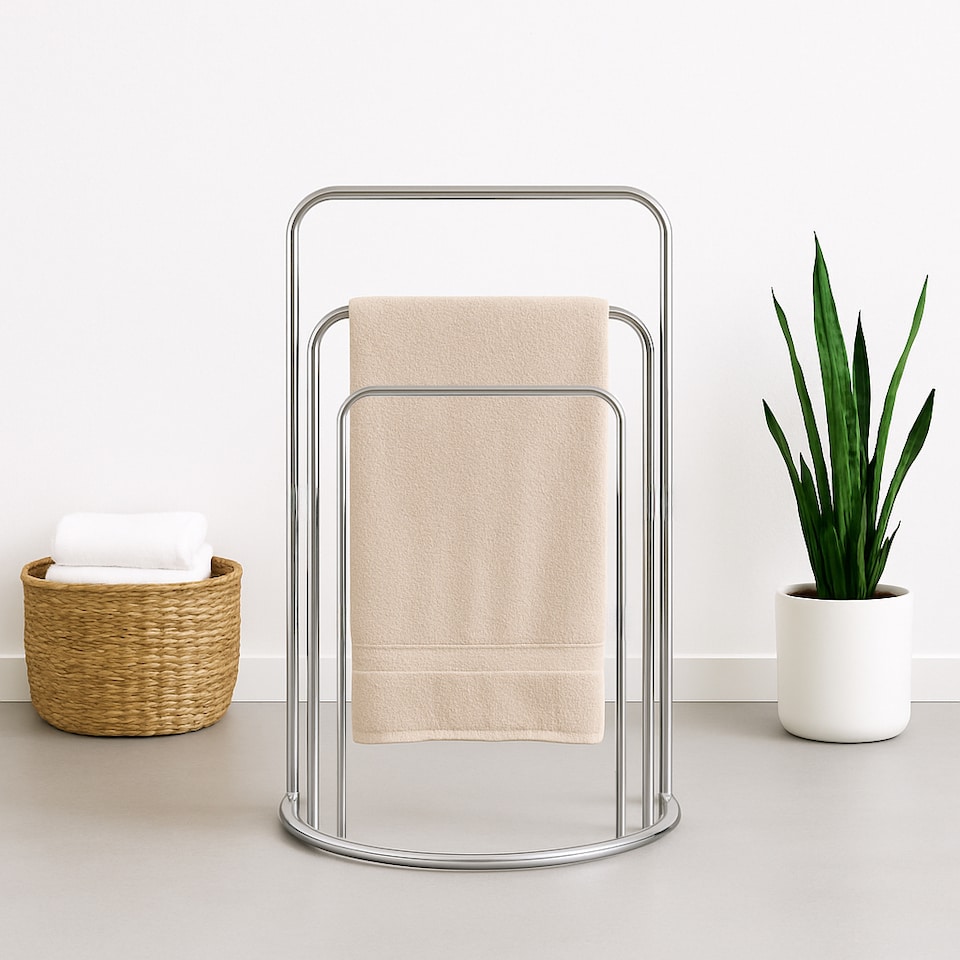 image 1 of Bath Vida 3 Tier Towel Stand, Curved