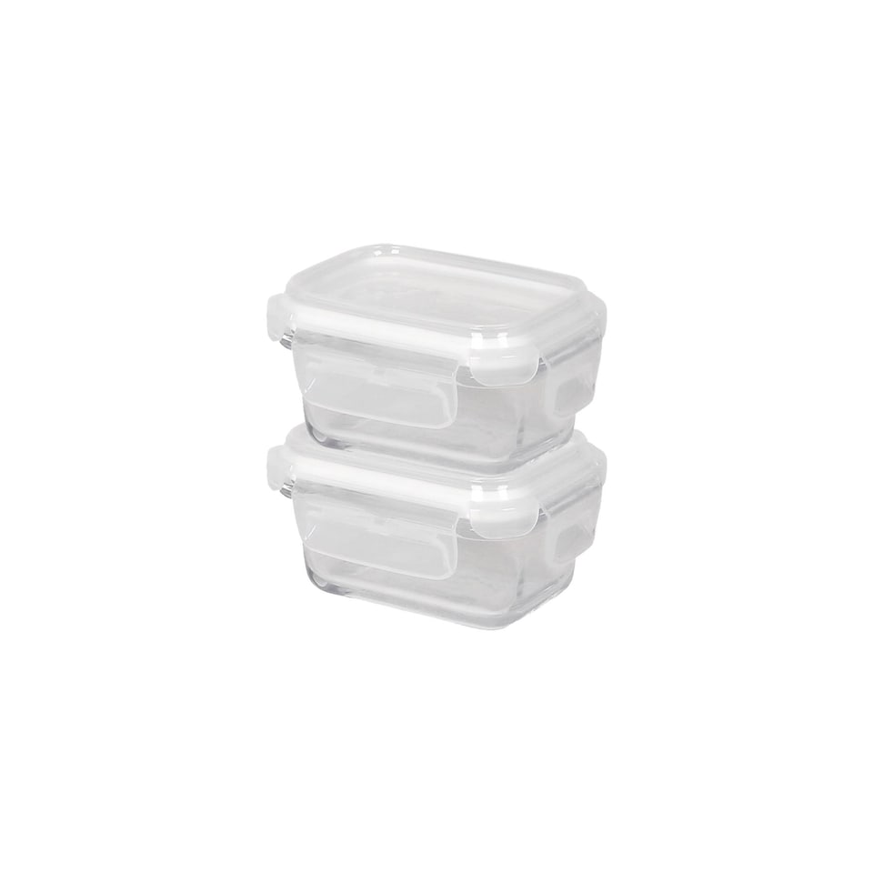 image 1 of Harbour Housewares Glass Food Storage Containers with Lids - 150ml - Pack of 2
