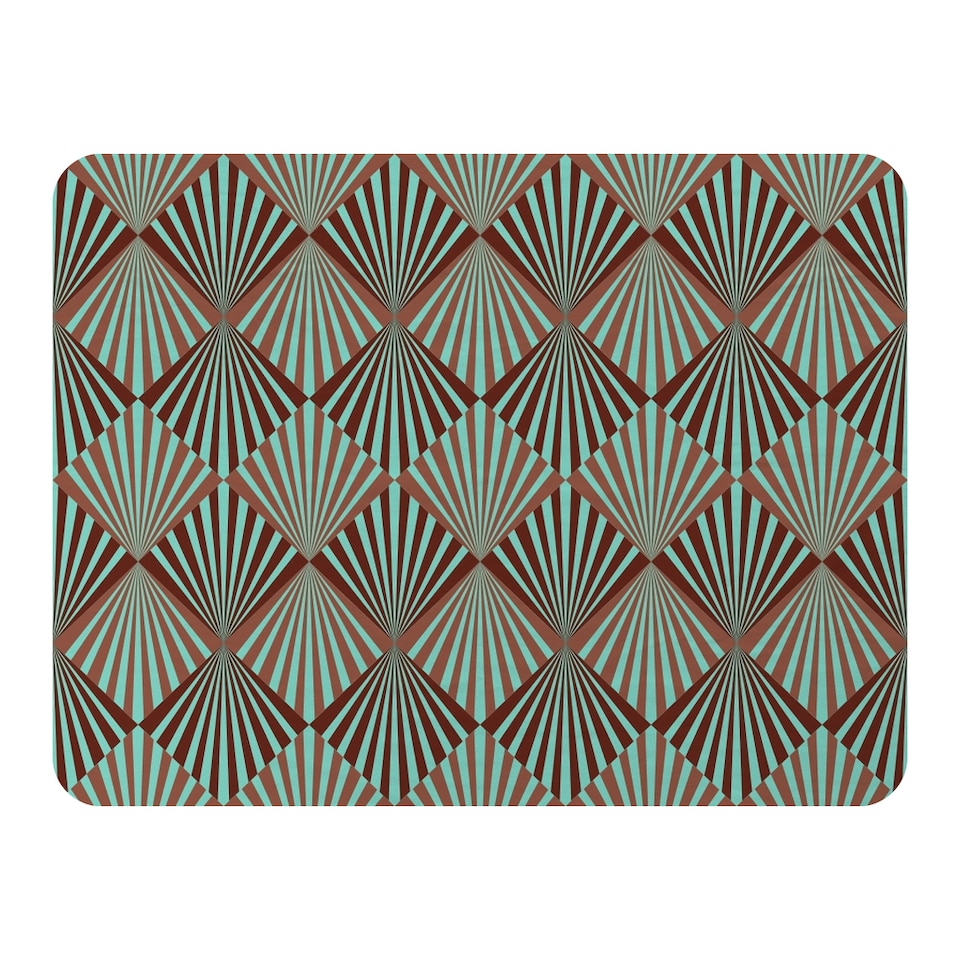 image 1 of Green Geometric Rays Blanket | Multi