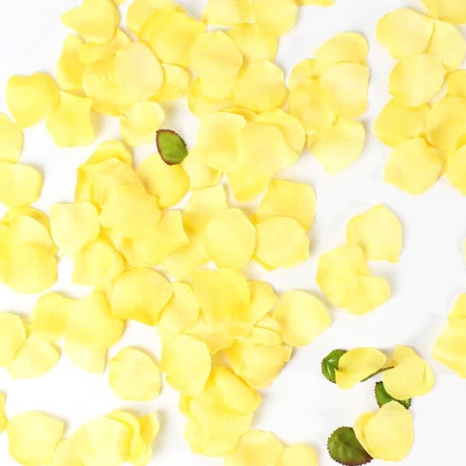 Yellow Fabric Rose Petals
