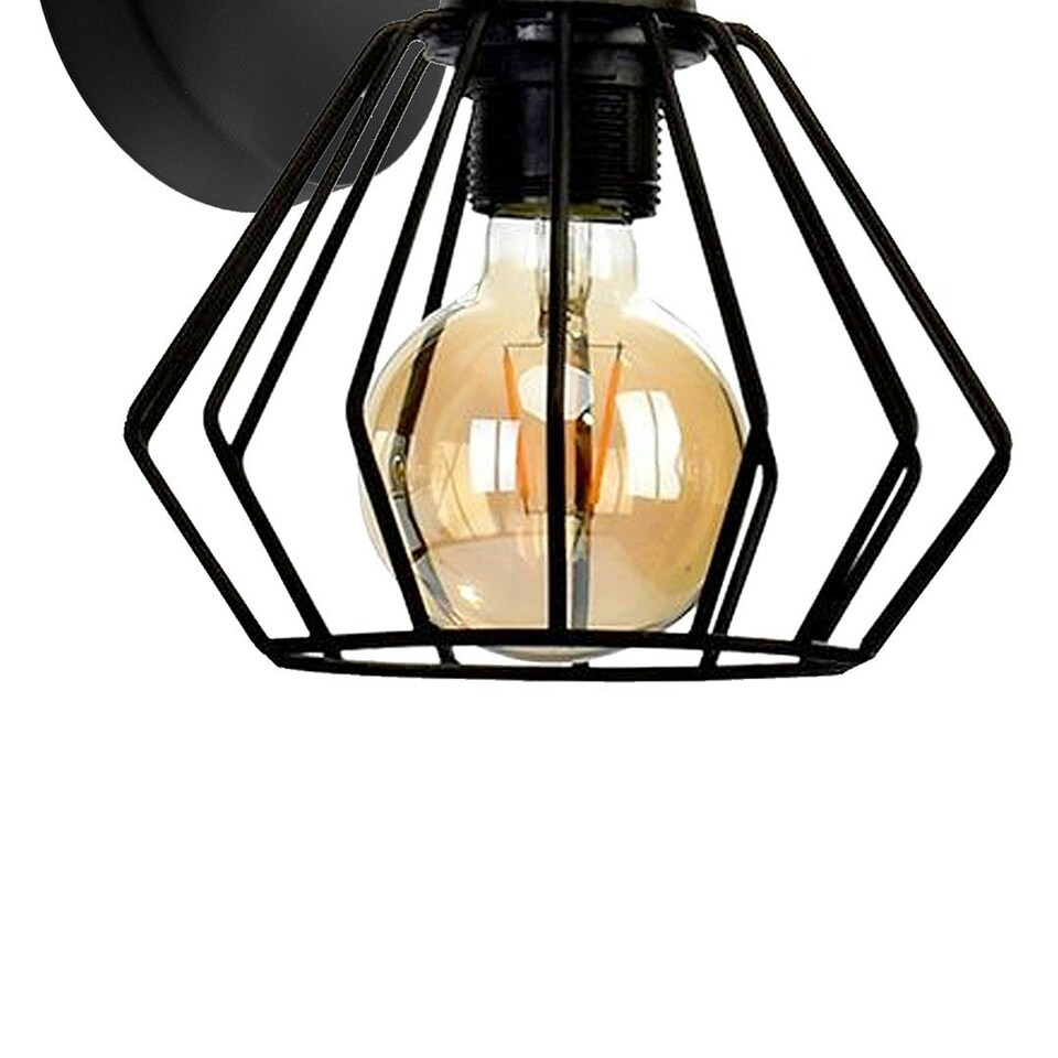 image 1 of Milagro Wall Lamp Ulf Black / Wood 1XE27 60W