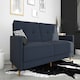 image 5 of Andora sprung sofa bed in fabric navy blue Blue | NAVY BLUE LINEN