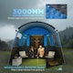 image 8 of Outsunny 8-Person Camping Tent Tunnel Design with 4 Large Windows Blue | Blue
