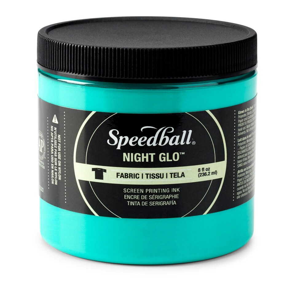 Speedball Night Glo Fabric Screen Ink, Green, 8oz
