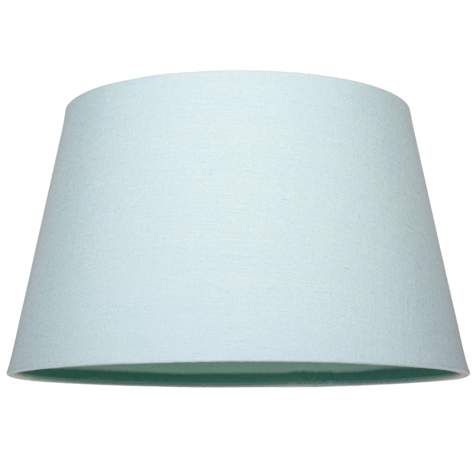 image 1 of Traditional 14 Inch Duck Egg Linen Drum Table-Pendant Lampshade 60w Maximum | Blue