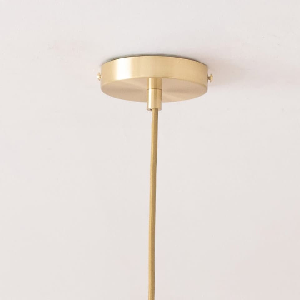 image 1 of ValueLights Frenchie Pink Glass Globe Brushed Gold Capped Ceiling Pendant Light | Gold