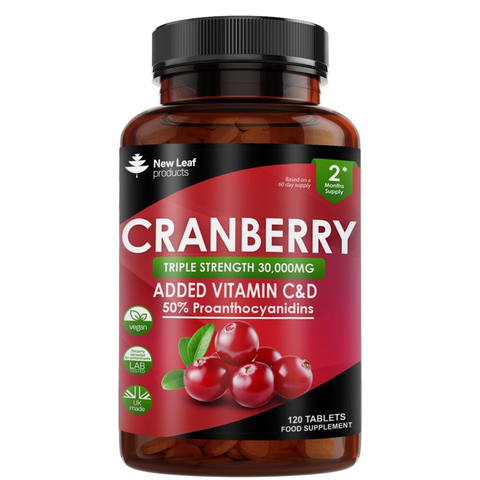 image 1 of Cranberry Tablets 3x Strength 30,000mg +Vitamin C&D