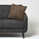 image 2 of Homescapes Sofia Pleated Brown Velvet Cushion - 45 x 45 cm | Brown | 45 x 45 cm | 1