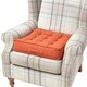image 1 of Homescapes Terracotta Cotton Armchair Booster Cushion Orange