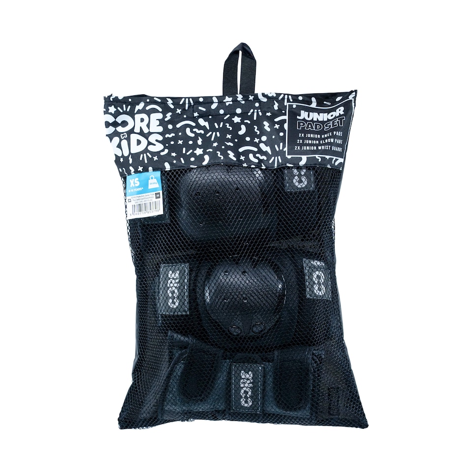 image 1 of CORE Kids Protection Junior Triple Pad Set (Knee/Elbow/Wrist) + Carry Bag