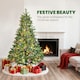 image 3 of HOMCOM 180cm Prelit Christmas Tree with Colourful DIY Synchronized LED Lights and Remote, Carolina Pine, Hinged Xmas Tree with Realistic Tips, 12 Modes, Daily Timer, Adjustable Brightness and Speed | Green
