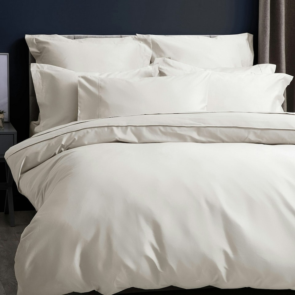 image 1 of Belledorm Pima Cotton 450 Thread Count Duvet Cover - Ivory - Double