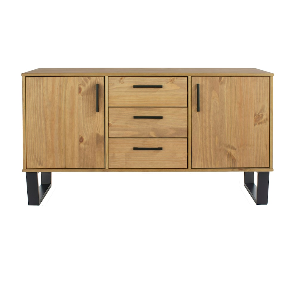 image 1 of Texas, Medium Sideboard With 2 Doors, 3 Drawers Brown