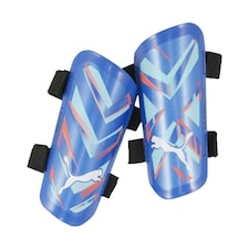 Puma Ultra Light Dual Straps Shin Guards - Blue/Peppermint - M