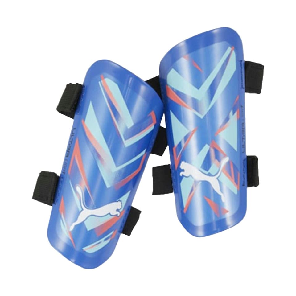 image 1 of Puma Ultra Light Dual Straps Shin Guards - Blue/Peppermint - M