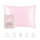 image 2 of Silver Cloud Silver Ion Satin Pink Fluffy Eye Mask & Pink Pillowcase