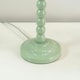 image 2 of ValueLights Bobbles Sage Green Bobbin Table Lamp with Pink Aztec Pleated Shade