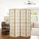 image 2 of HOMCOM Indoor Room Partition, 4 Panel Folding Room Divider, 160 x 170cm Brown | White | 160W x 170H x 1.7Dcm