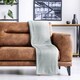 image 5 of Plush Collection Flannel Fleece Super Soft Throw in Silver (55" x 71") Grey | Grey