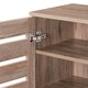 image 7 of Euston Modern 2 Door Shoe Storage Cabinet Brown