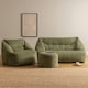 image 5 of Icon Sofa, Armchair and Footstool Bundle, Jumbo Cord, Sage Green