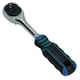image 1 of 1/4in Drive Straight Headed Ratchet 90 Teeth Quick Release With Rubber Grip