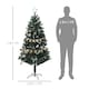 image 7 of HOMCOM 6ft Artificial Christmas Tree with LED Lights and Blue Decorations