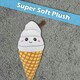 image 5 of Ice Cream Soft Toy Cute Plushie Huggable Cuddly Stuffed Toy 16cm White
