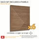 image 2 of NOVECRAFTO Chevron Line 3D Wall Panels – 6 Sheets Covering 1.5 sqm (16.15 sqft) – Decorative PVC Cladding Tiles 50x50cm – Matte Wood & Black Design Wooden