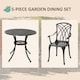 image 3 of Outsunny 5 PCs Coffee Table Chairs Outdoor Garden Furniture Set