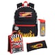 image 1 of Hot Wheels Checkerboard Flame Backpack Set - Black/Red - One Size