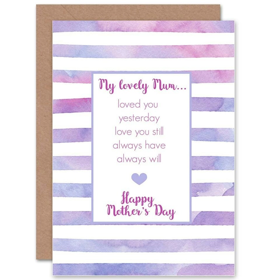 image 1 of Mothers Day Card My Lovely Poem Cute Sweet Message Mum