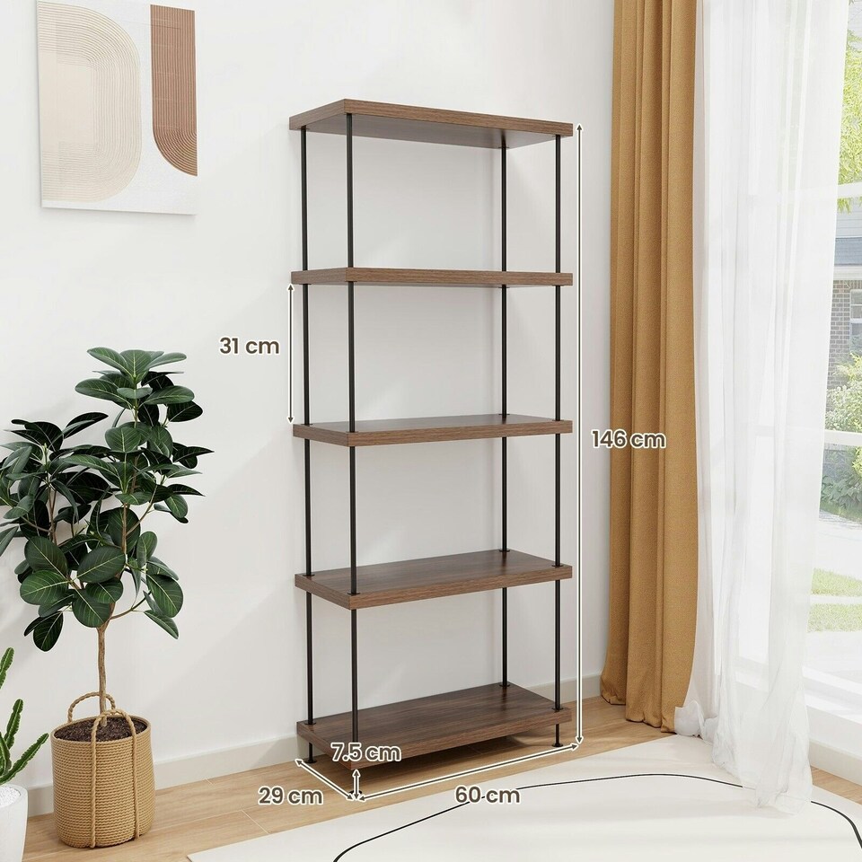 image 1 of COSTWAY 5-Tier Multipurpose Display Rack Shelving Unit