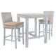 image 2 of Maya Rattan Bar Table - Whitewash White