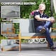 image 5 of Outsunny 4 Pieces Wooden Garden Furniture Set with Cushions, Teak