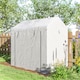 image 7 of Outsunny Walk-in Greenhouse, Green House with Mesh Windows, White | White | White