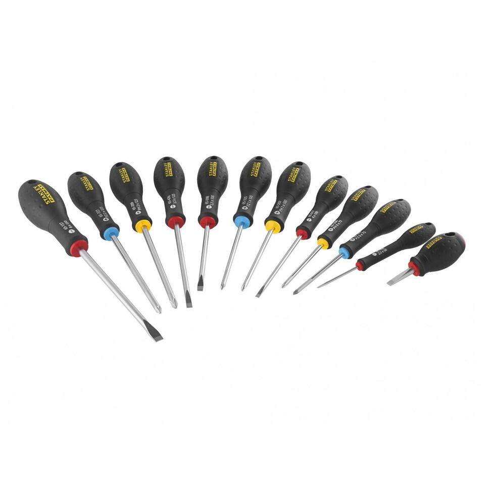 image 1 of Stanley Hand Tools Fatmax Screwdriver Set, 12 Piece - Multi Colour - One Size