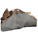 image 1 of Canvas Log Carrier Firewood Bag Tote in French Grey