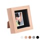image 1 of Nicola Spring 4 x 4" Photo Frame - Light Wood/Black Mount - 3D Photo Frame Picture Frame Box Portrait Display Case (12.5 x 12.5cm)