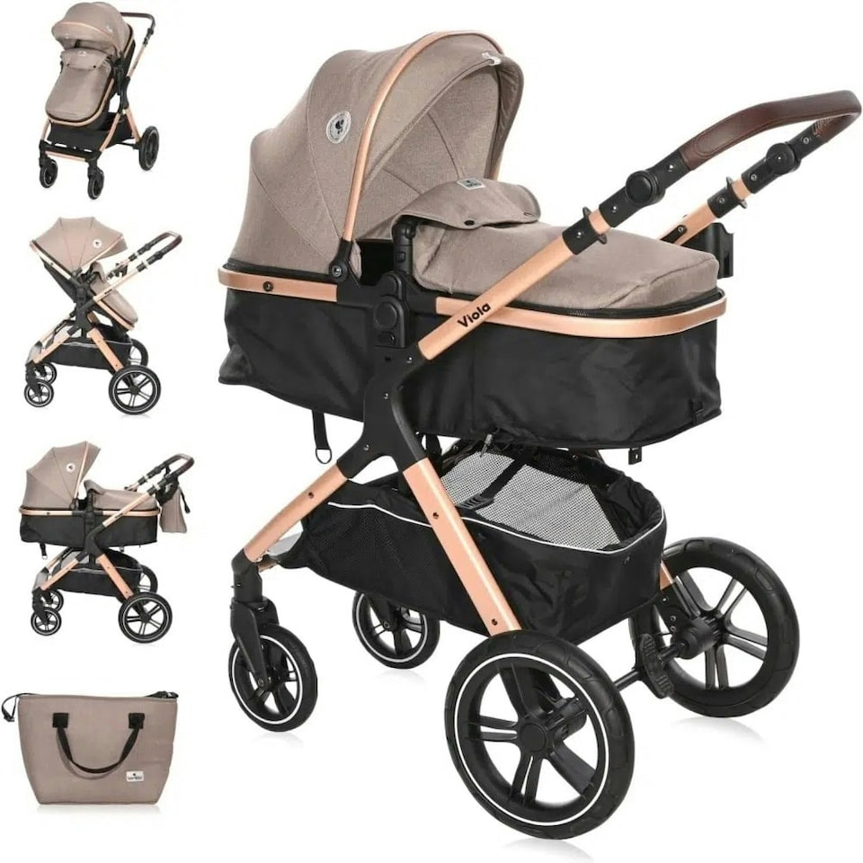 image 1 of Lorelli Viola 3 in 1 Travel System - Pearl Beige N/A