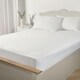 image 1 of OHS Cooling Mattress Protector Soft Breathable Fitted Bed Sheet Topper Pad White | King