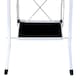 image 5 of Foldable 3 Step Ladder Stepladder Non Slip Tread Safety Steel | White