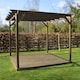 image 3 of Garden Pergola and Decking Kit - Wood - L420 x W420 x H270 cm - Rustic Brown