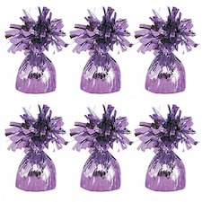 Lavender Foil Balloon Weights - Pack of 6